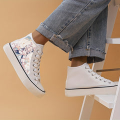 Anime Girl Pattern Lightweight High Top Breathable Canvas Sneakers