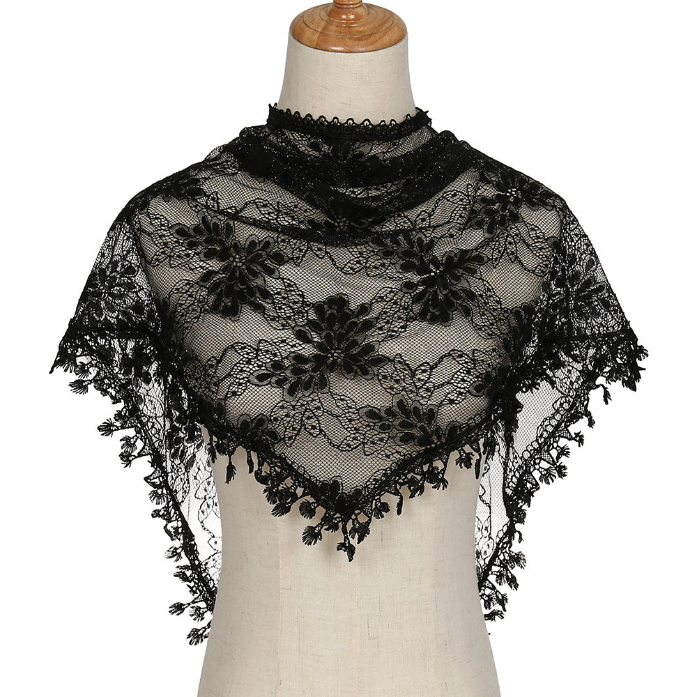 Triangular Lace Veil Prayer Church Veil Women Headcovering Lace Scarf