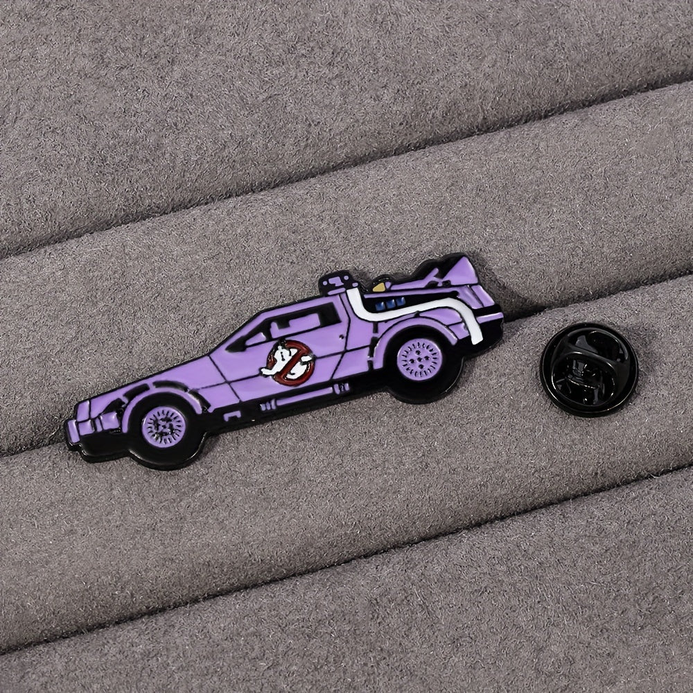 Purple Armed Car Enamel Pins Metal Paint Badges