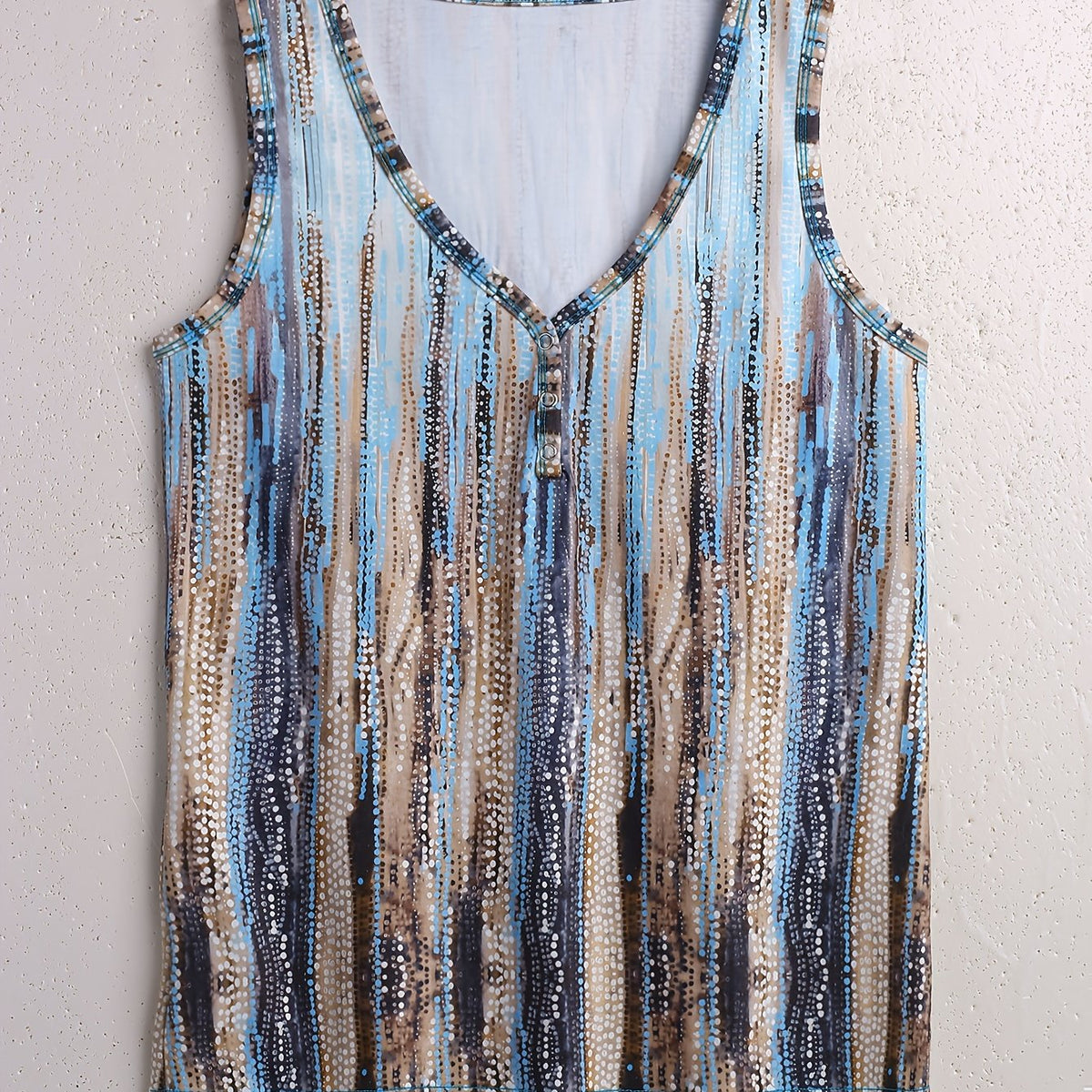 Sleeveless Allover Print V-Neck Tank Top for Women