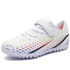 Boy's Turf Football Boots With Hook And Loop Fastener