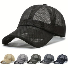 Summer Sun Protection Lengthened Brim Baseball Mesh Hat