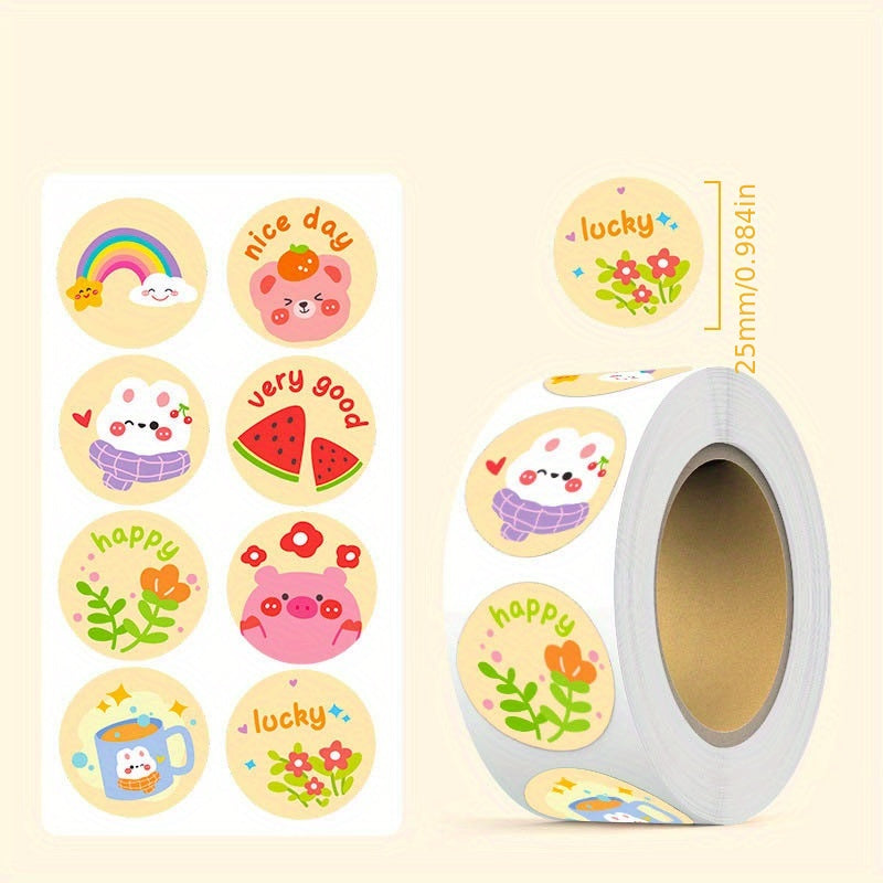 500 Small Flower Stickers Roll Window Glass Decoration Sealing Stickers