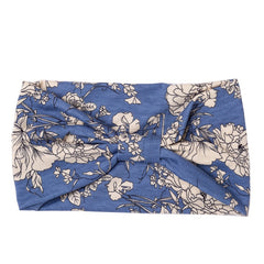 Boho Wide Knot Hair Scarf Floral Printed Headband
