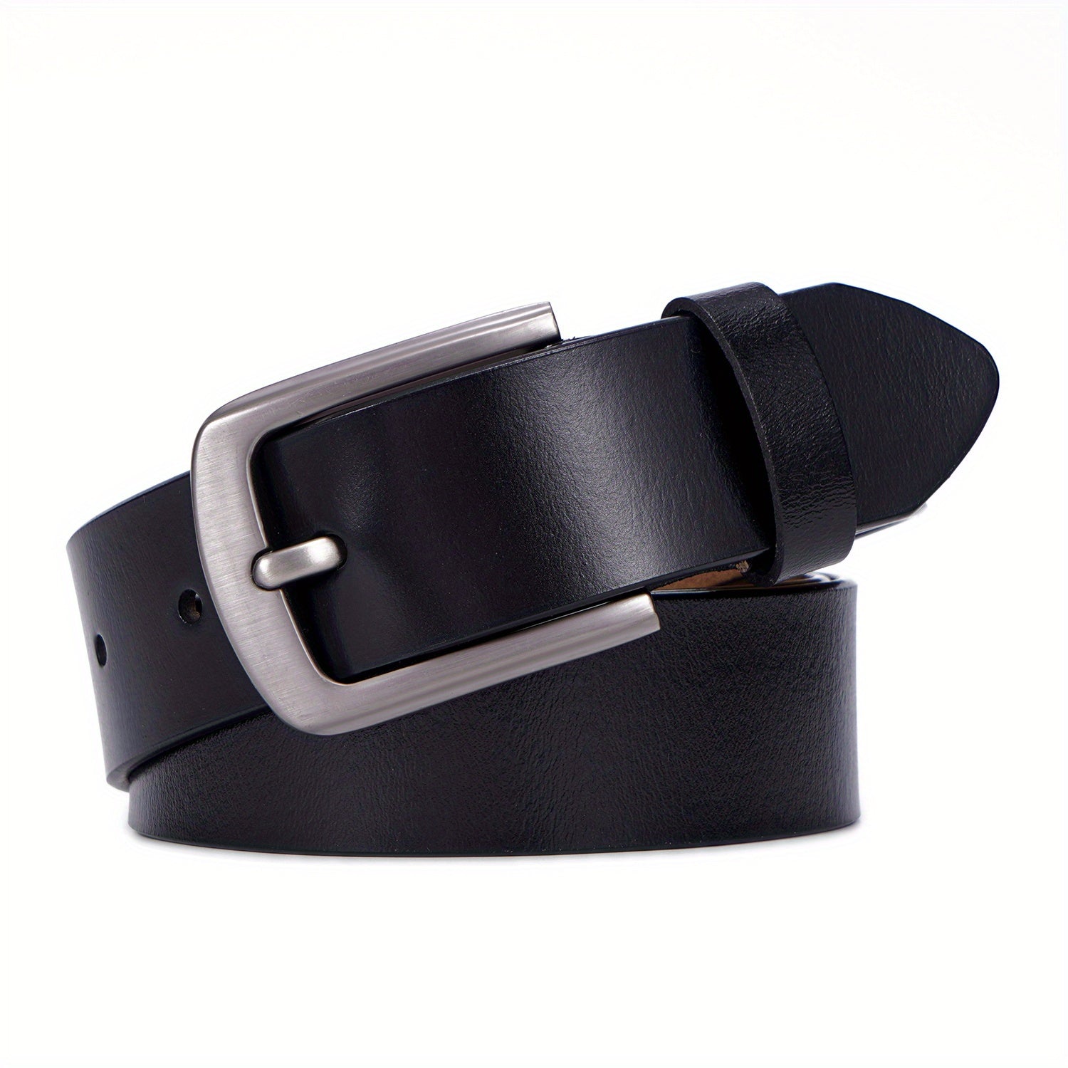  Leather Belt Pin Buckle Solid Casual Waist Belt