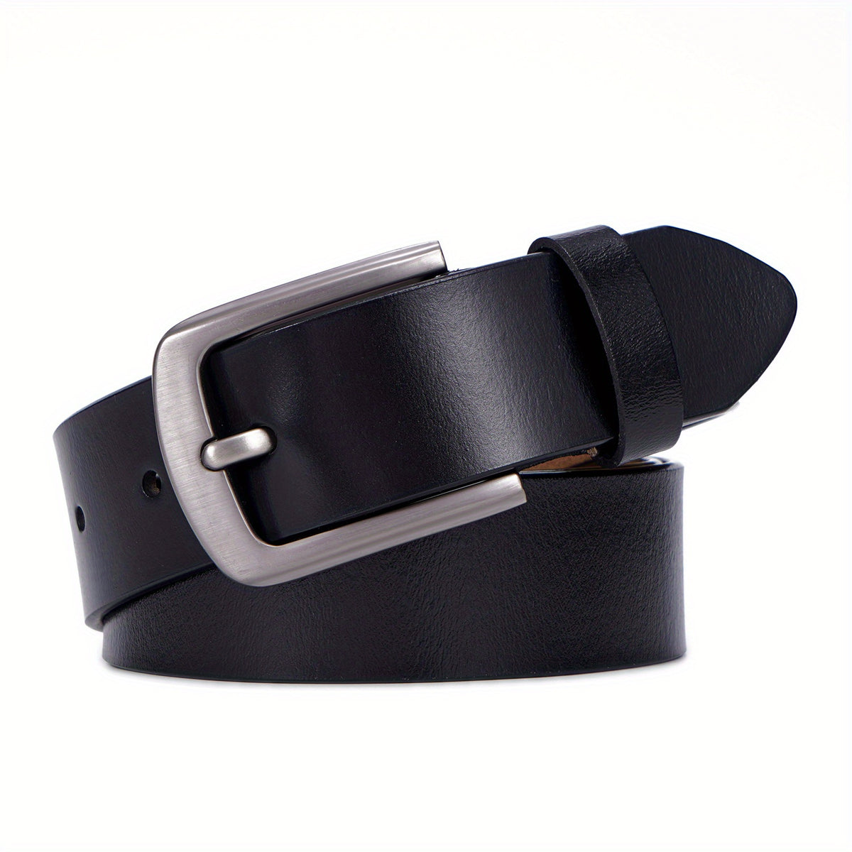  Leather Belt Pin Buckle Solid Casual Waist Belt