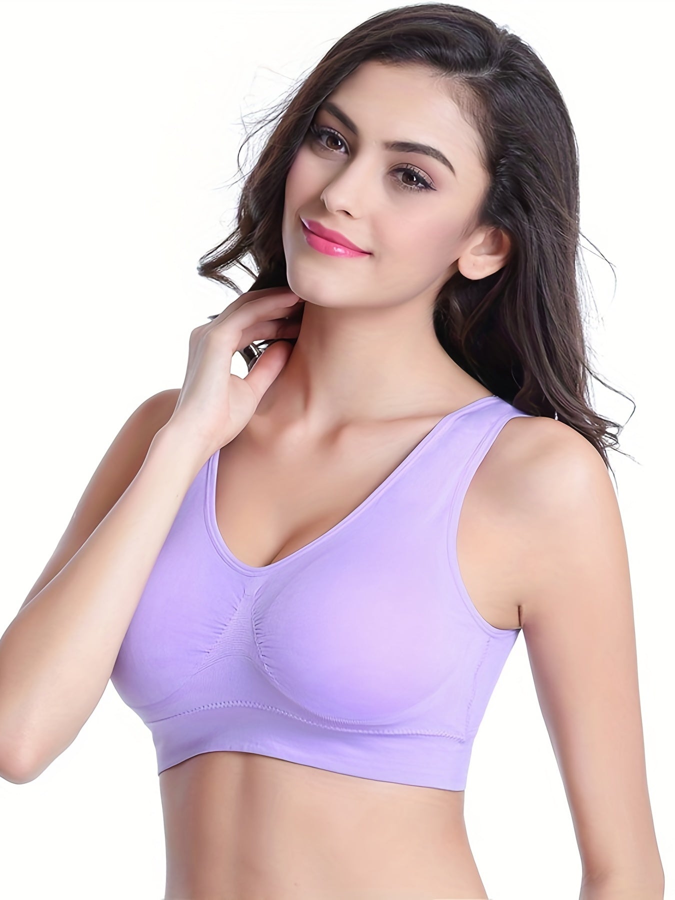3-Pack Women's Thin Padded Sports Bras Bralette Cami Intimates Lingerie