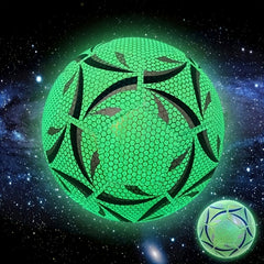 Size 4 5 PU Anti Slip Luminous Soccer Ball For Night Training
