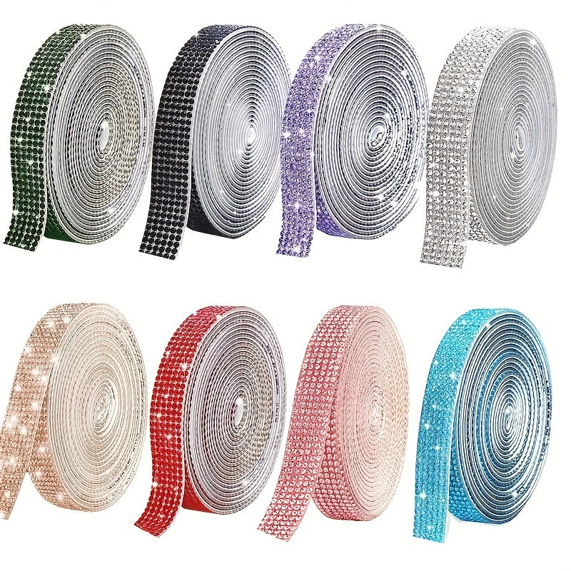 Crystal Rhinestone Strips Self Adhesive Ribbon Bling Sticker