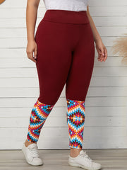  Geometric Print High Stretch Skinny Leggings