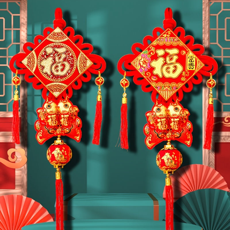 Chinese Knot Fringe Pendants Traditional Red Oriental Year Decorations