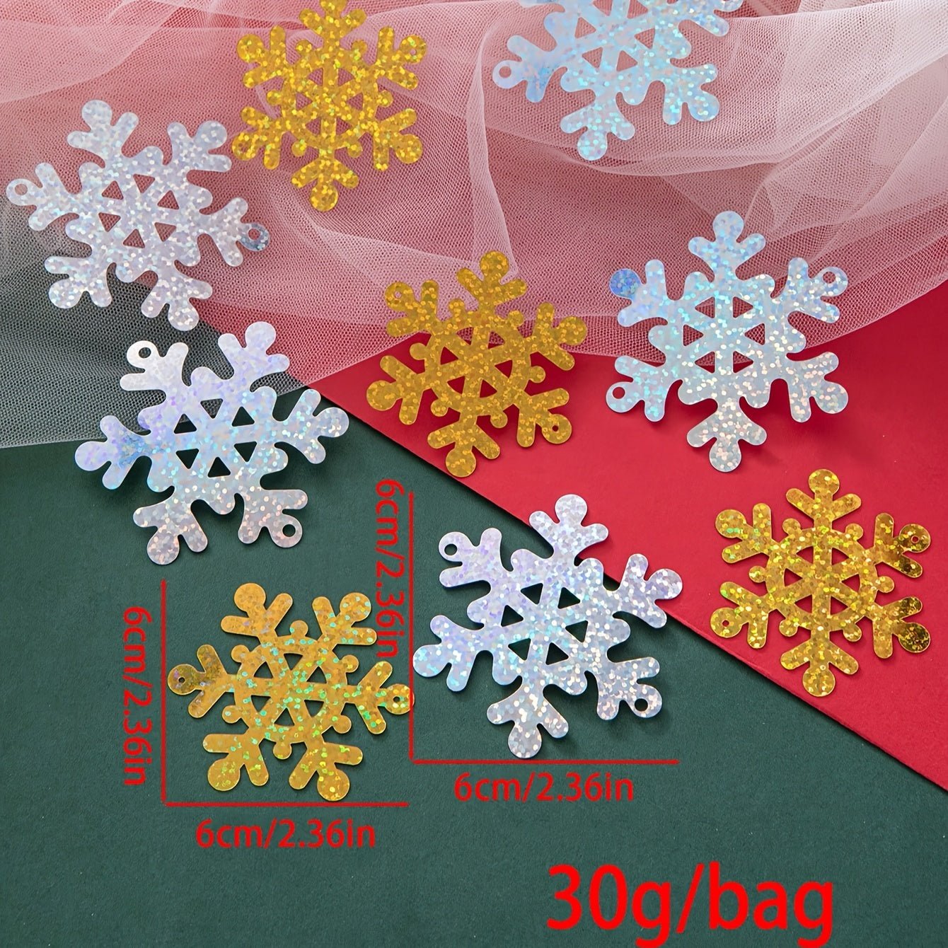 30g Christmas Silvery Snowflake Decoration Confetti Wedding Decor