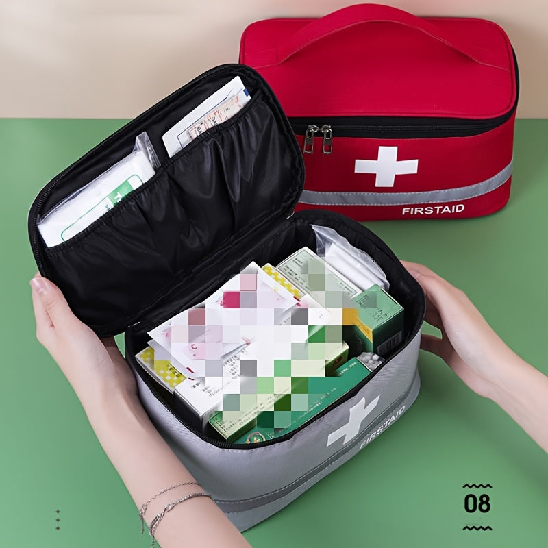Durable Medical Kits Bag With Zipper Travel Drugs Storage Organizer