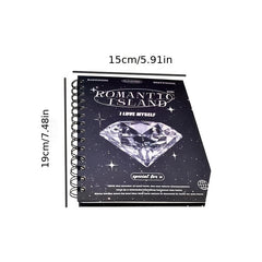 Artificial Diamond Notebook Student Coil Notepad Blank Page 50 Sheets