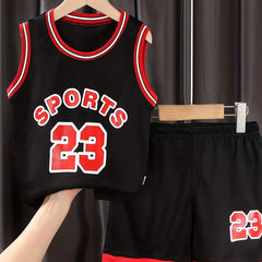 Boys SPORTS Tank Top & Shorts Set, Basketball Outfits