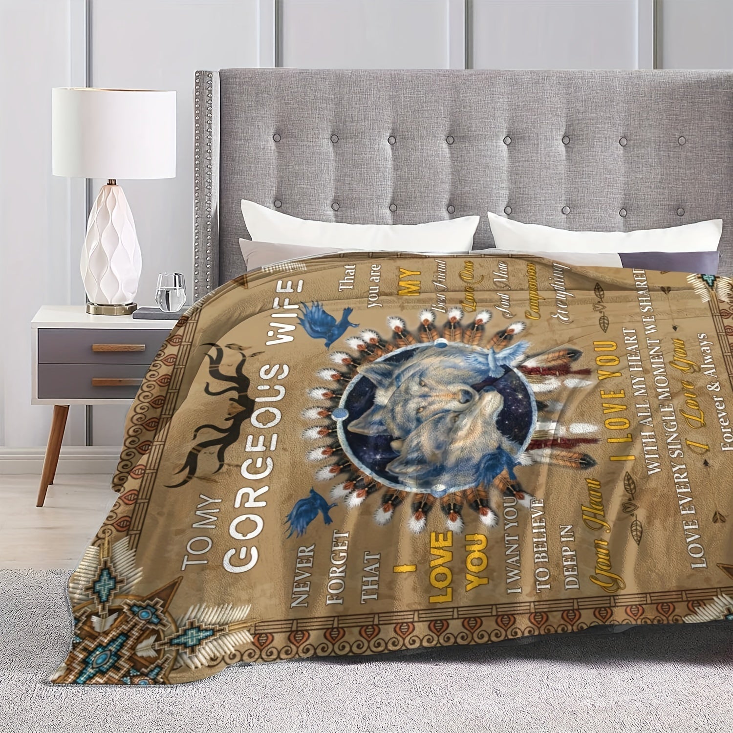 Soft Warm Throw Blanket for Home & Outdoor Use - Gift for Wife