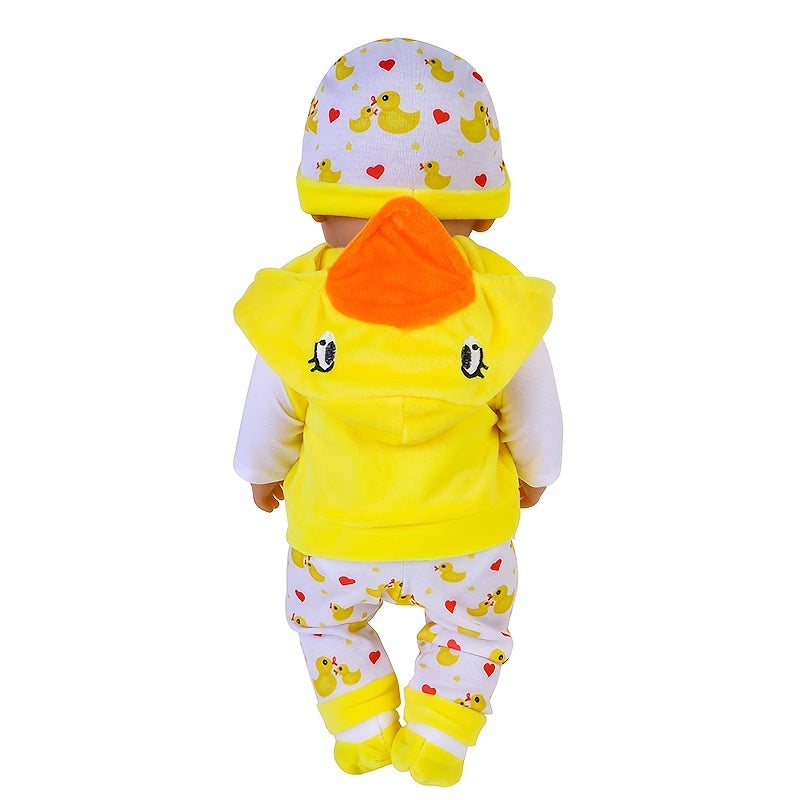 Yellow Duck Doll Clothes Set For 17-18 Inch Dolls