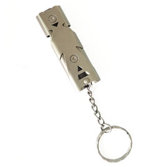 Dual Frequency Outdoor Emergency Whistle Lightweight Aluminum Alloy