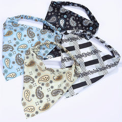 4pcs Paisley Print Head Scarf Triangle Bandanas Hairband Headwrap