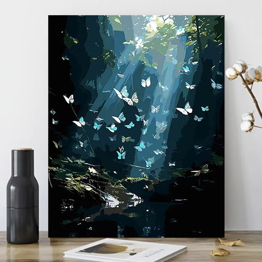 4pcs Butterfly Canvas Art Set Vibrant & Butterflies Daisies and Quotes