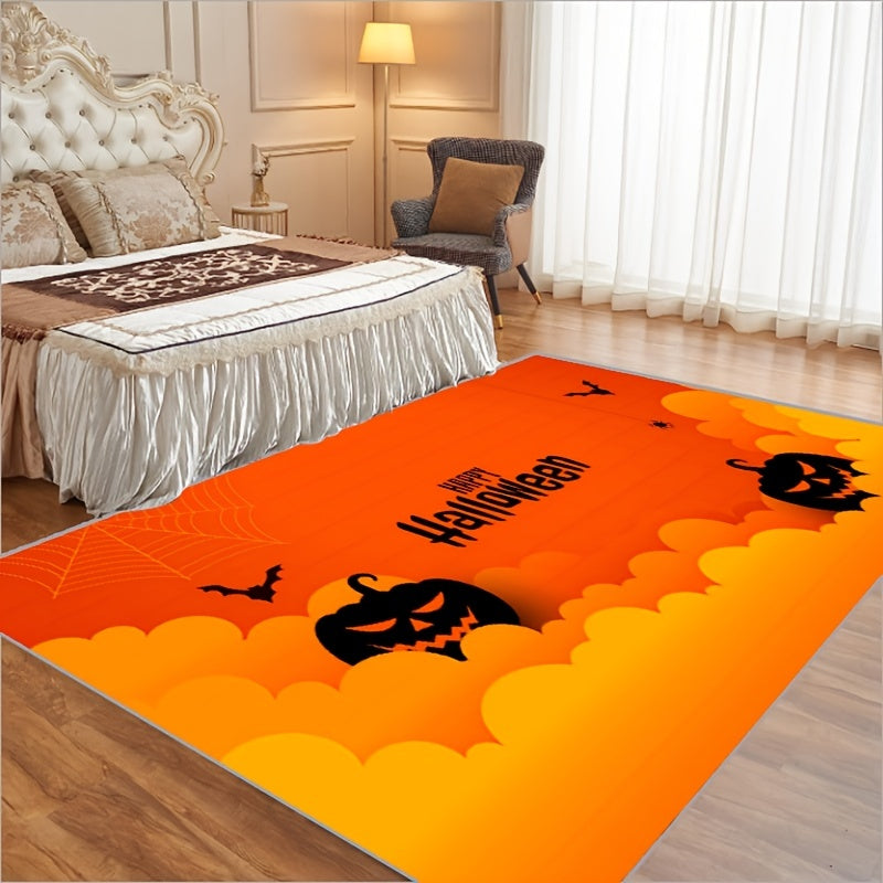 Halloween Pumpkin Bat Pattern Carpet for Living Rooms Bedrooms