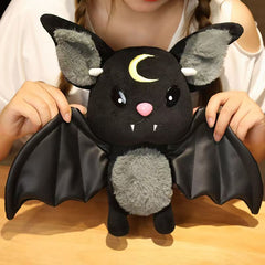Halloween Devil Bat Plush Toy Stuffed Animal Pink Nose & Teeth