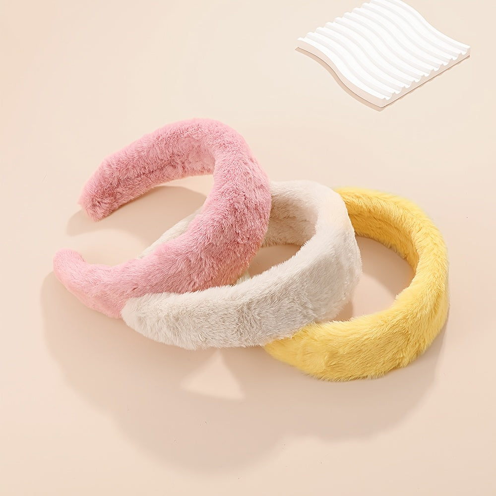 Solid Color Women Headband Hair Clip U-Shape Hair Hoop Hair Accessories