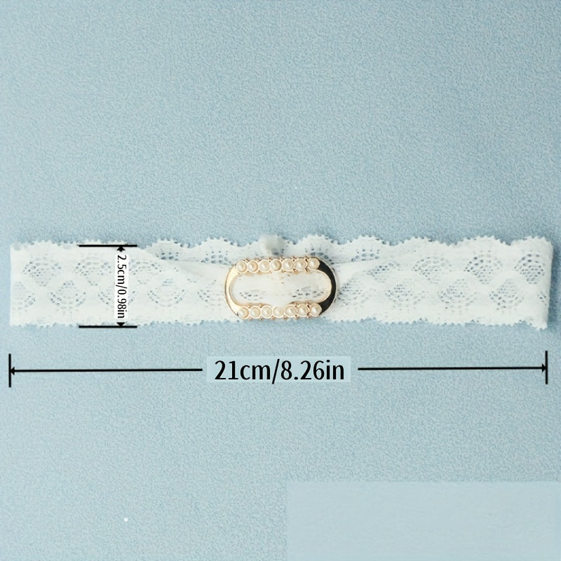 Floral Lace Bridal Garter Set Romantic Wedding Accessory for Brides