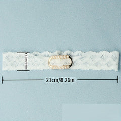 Floral Lace Bridal Garter Set Romantic Wedding Accessory for Brides