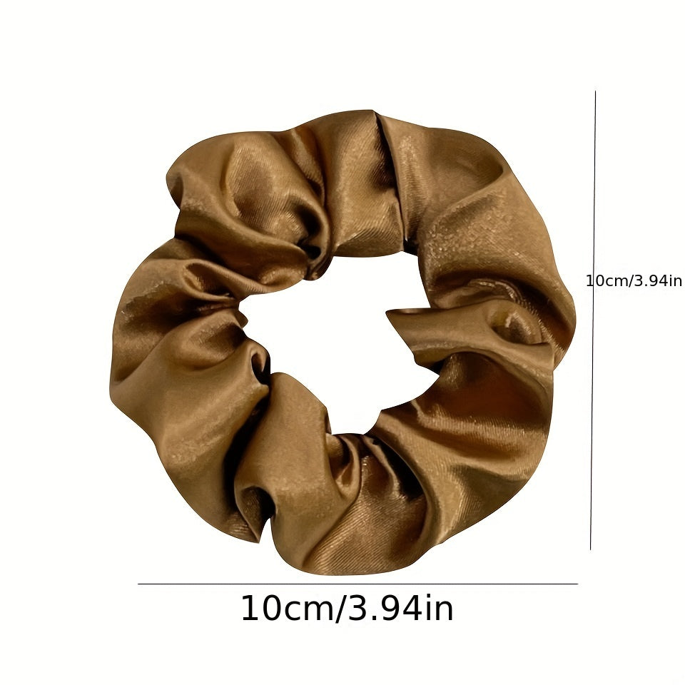 8pcs Satin Scrunchies Hair Tie Elastic Ponytail Holder Hair Accessories