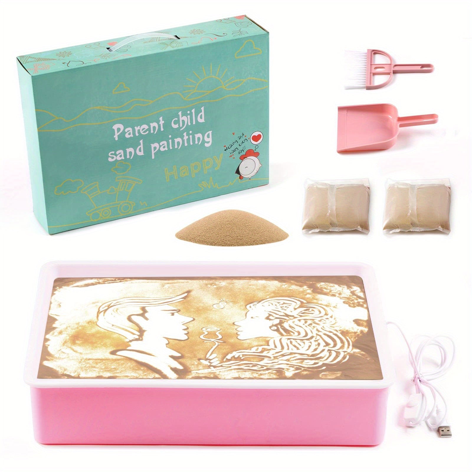 Sand Painting Light Stand - 7 Colors Sensory Creative Educational