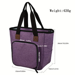 Yarn Organizer Knitting Bag Large Capacity Crochet Tote Portable Bag