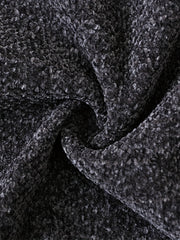 Plush Mid-length Jacket Men's Zip Up Hooded Jacket For Fall Winter