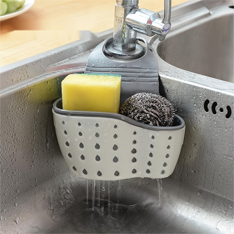 Adjustable Sink Sponge Holder Double Decker Hanging Basket