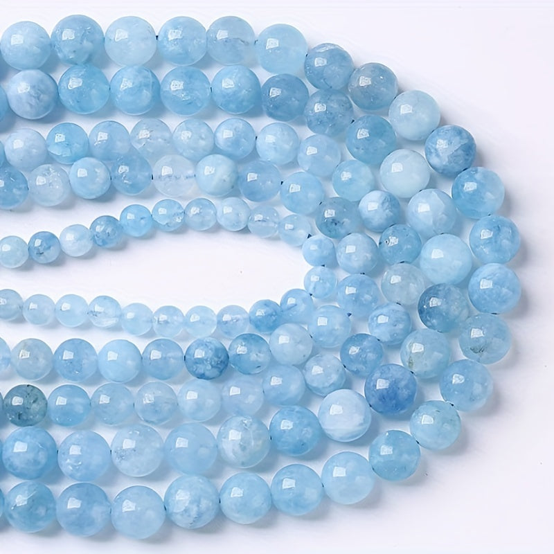 6mm 10mm Aquamarines Natural Stone Loose Beads