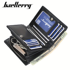 Men's Zipper Short Wallet Vertical Mini Coin Purse Gift For Men