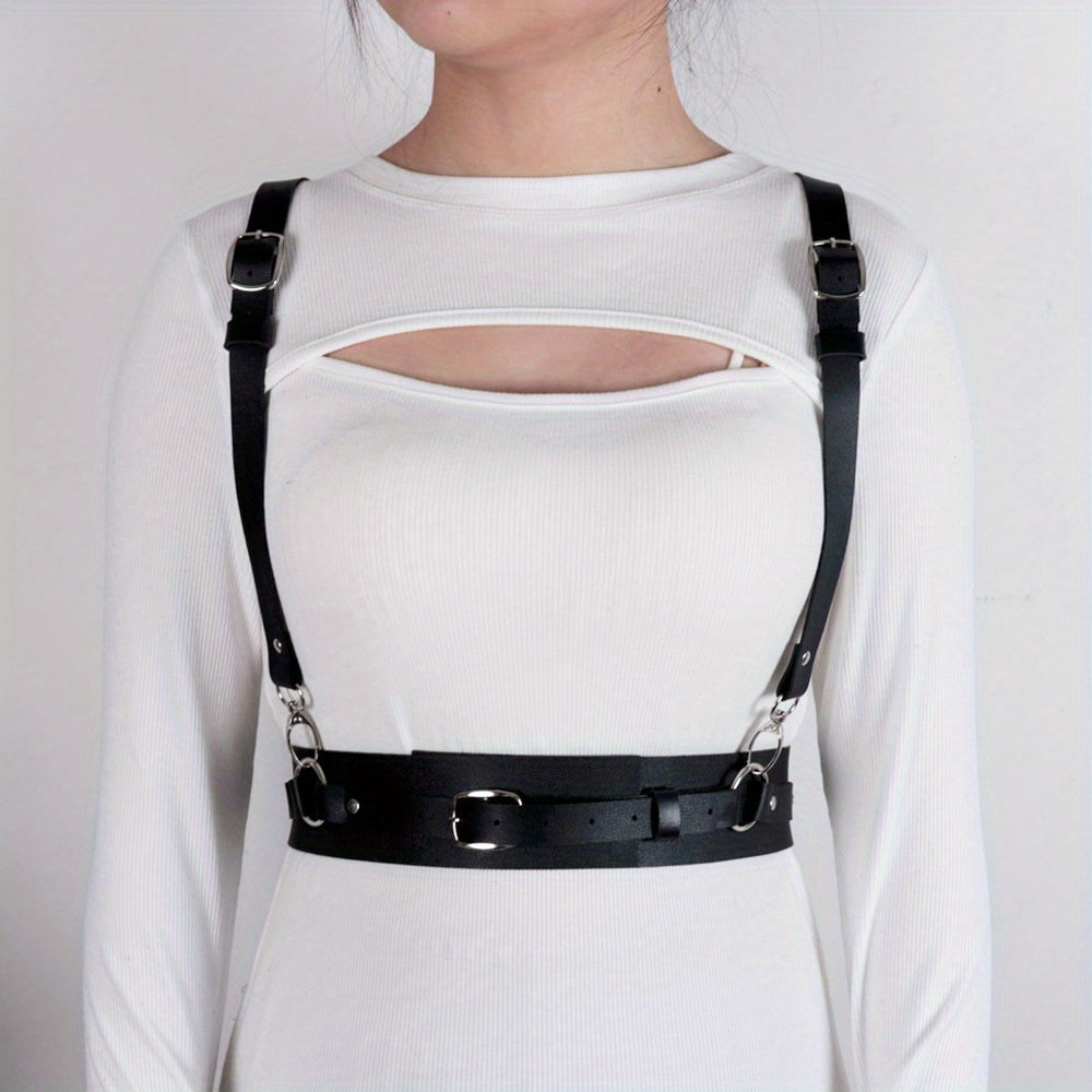 PU Leather Harness Belt for Women and Girls