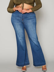  Casual Jeans Women's Raw Trim High Rise