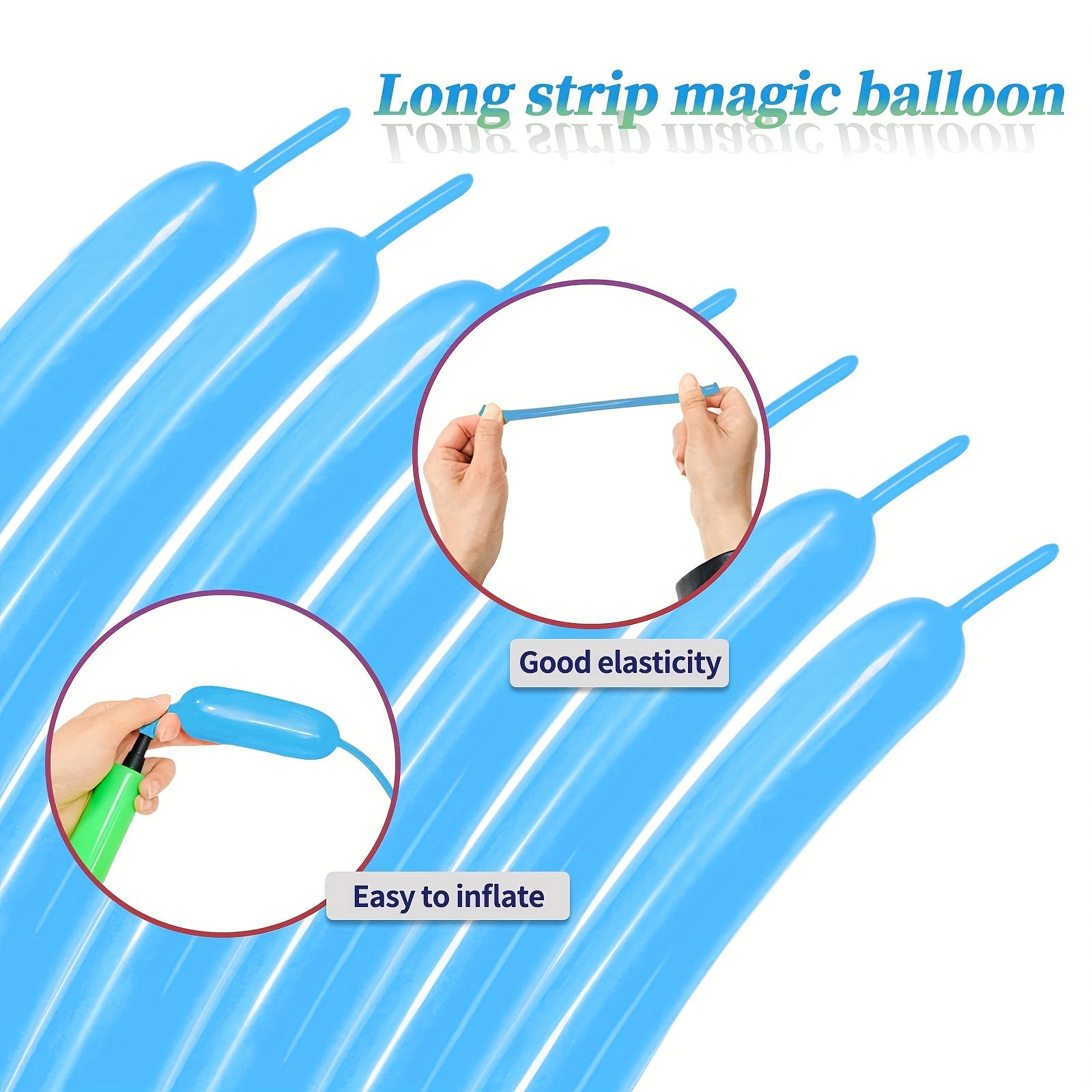 100pcs 30 Skinny Latex Balloons Modelling Magic Balloon Animal Kit
