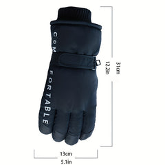 Men's Winter Touch Screen Ski Gloves Thick Warm Windproof & Waterproof