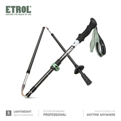 ETROL Carbon Fiber Trekking Pole Foldable and Collapsible for Mountaineering