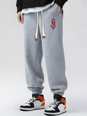 Ethnic Pattern Drawstring Sweatpants Loose Fit Casual Joggers Men