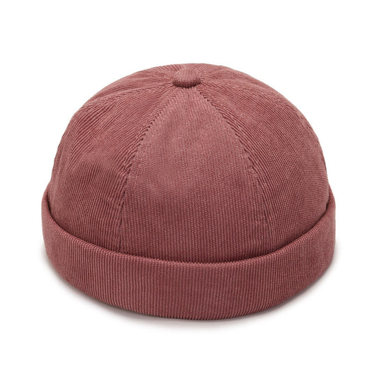 Corduroy Solid Mens Beanie Hat