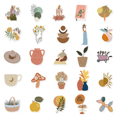 50pcs DIY Waterproof Handbook Stickers Self-adhesive for Phone Notebook