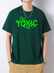 Men's Round Neck Short Sleeve Slim Fit T shirt Print Top