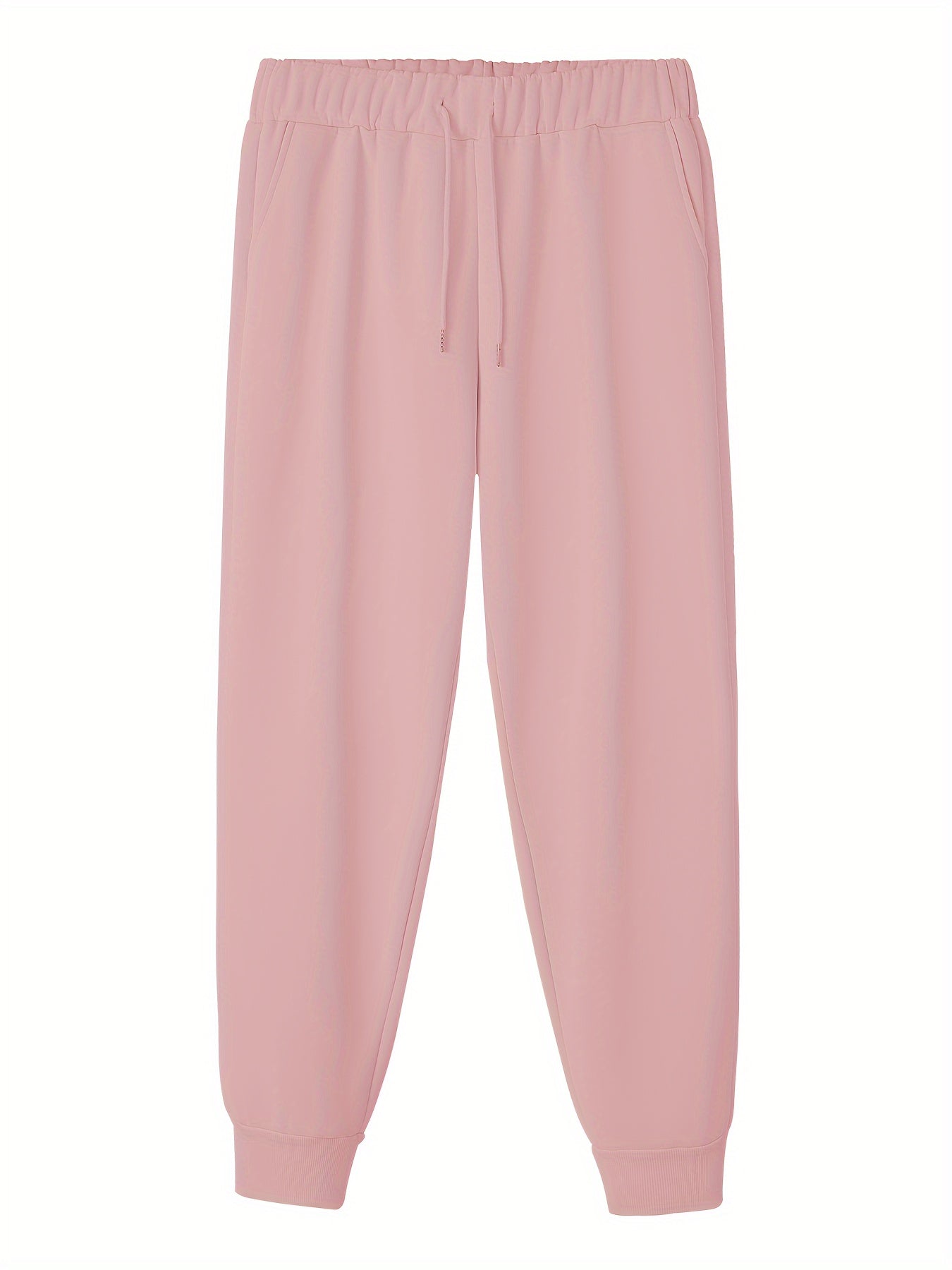  Letter & Heart Print Crew Neck Fleece Top & Joggers Outfit