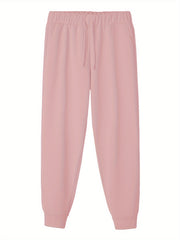  Letter & Heart Print Crew Neck Fleece Top & Joggers Outfit