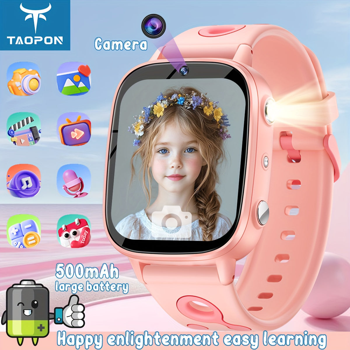 TAOPON Kids Smart Watch with Camera and HD Display
