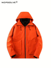 Men's 3 In 1 Zip Hooded Jacket Waterproof Windproof