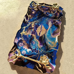 Agate Silicone Tray Molds with Golden Handles
